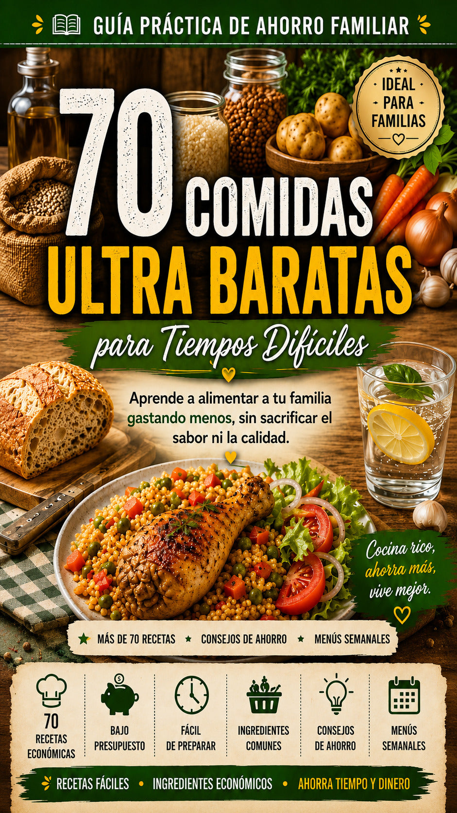 libro 70 recetas ultra económicas